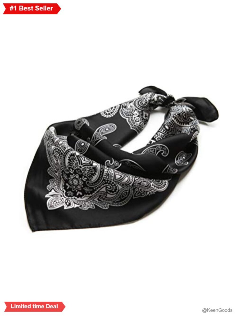 100% Mulberry Silk Scarf 21x21 Paisley Square Hair Head Neck Wrap
